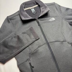 The North Face Agave Jacket Women's Medium Fleece Lined Dark Gray Full Zip